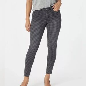 Laurie Felt Women's Pants Sz L Silky Ankle Skinny Denim Houndstooth